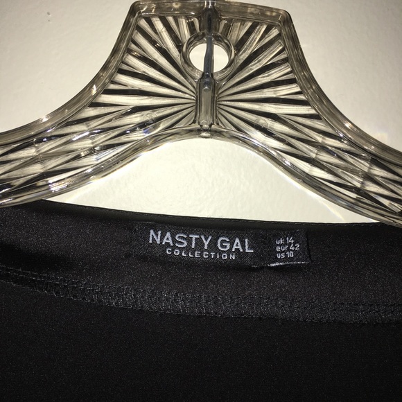 Nasty Gal Black Wrap Dress - Picture 4 of 4